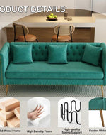 Bloomart Opulent Modern Sofa Elegant Velvet Seating 3 Seater Sofa Set