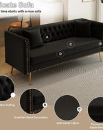 Bloomart Opulent Modern Sofa Elegant Velvet Seating 3 Seater Sofa Set