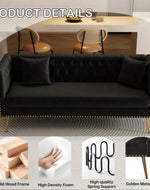 Bloomart Opulent Modern Sofa Elegant Velvet Seating 3 Seater Sofa Set