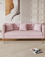  Rectangular Sofa with Curved Arms
