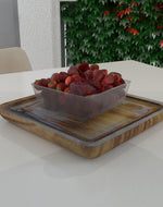 Superb Square Shaped Wooden Serving Tray