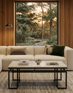 Bloomart Stylish Zigzag Rectangular Coffee Table with Marble-Like Finish Modern & Elegant for Living Room Décor