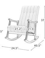 Risco Rocking Chair With Button Tufted Back ( Grey )
