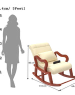 Recliner Wooden Rocking Chair with Footrest