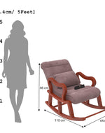Recliner Wooden Rocking Chair with Footrest