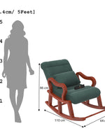 Recliner Wooden Rocking Chair with Footrest