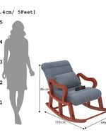 Recliner Wooden Rocking Chair with Footrest