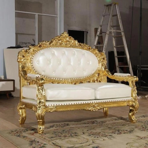 Bloomart Royal Antique Gold Carved Sofa ( 2 Seater )