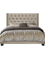 Bloomart Modern Button Tufted Standard Queen Size Bed Elegant Upholstered Velvet for Stylish Bedroom Décor