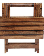 Bloomart Modern Contemporary Foldable Mango Wood End Table