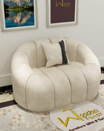 Collin Modern Oval Shape Single Seater Sofa - Bloomart