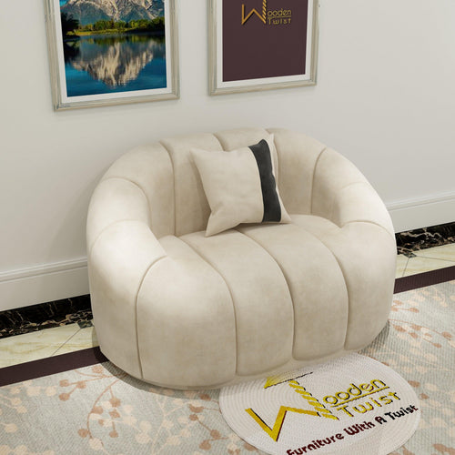 Collin Modern Oval Shape Single Seater Sofa - Bloomart