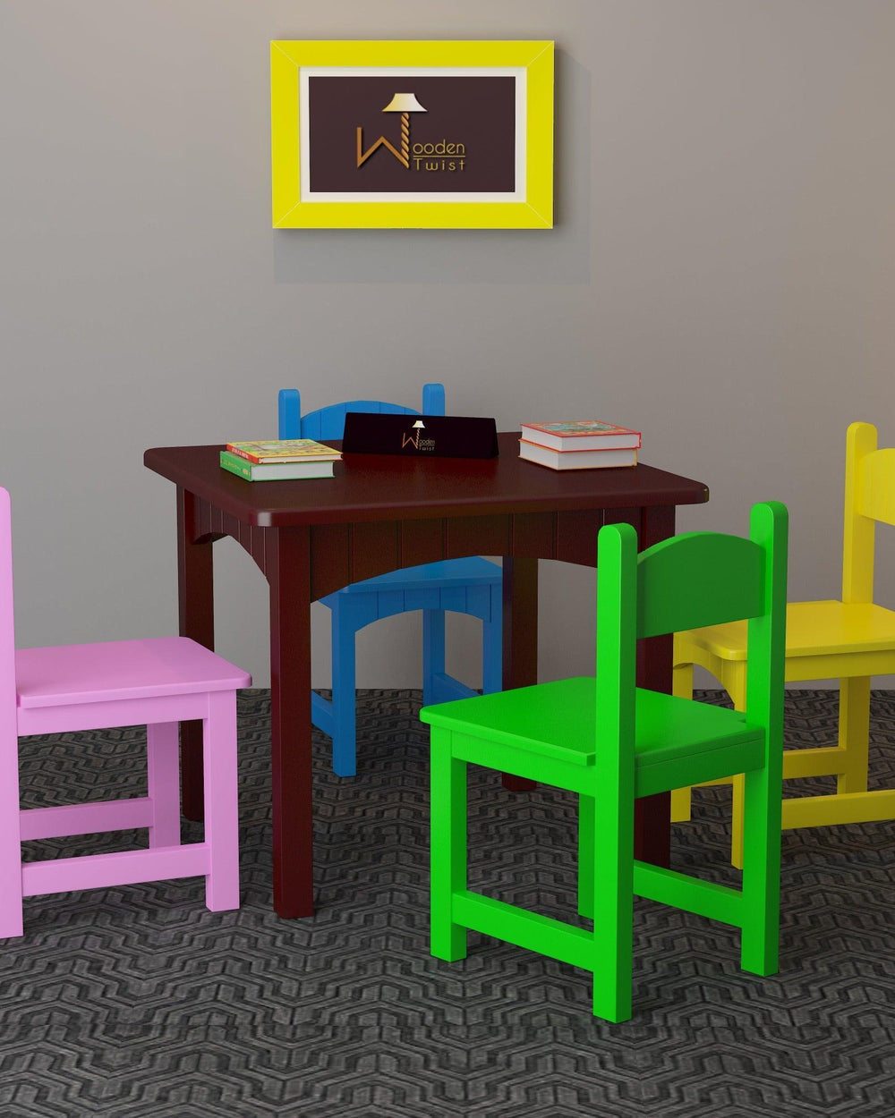 Solid Wood Kids Table & Chair Set (Kids Furniture) - Bloomart