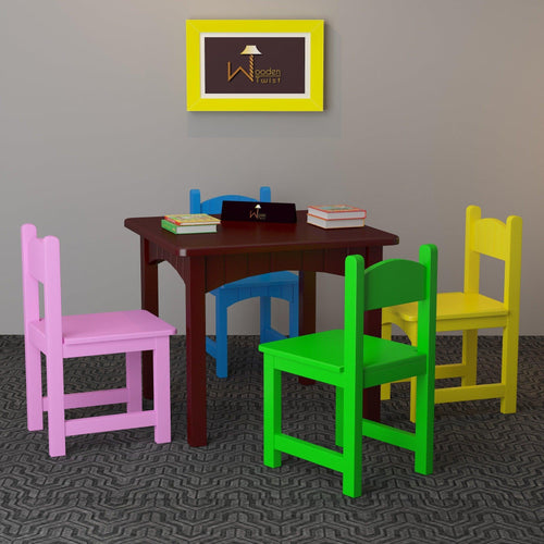 Solid Wood Kids Table & Chair Set (Kids Furniture) - Bloomart