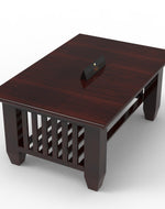 Handmade Teak Wood Coffee Table with Walnut Finish