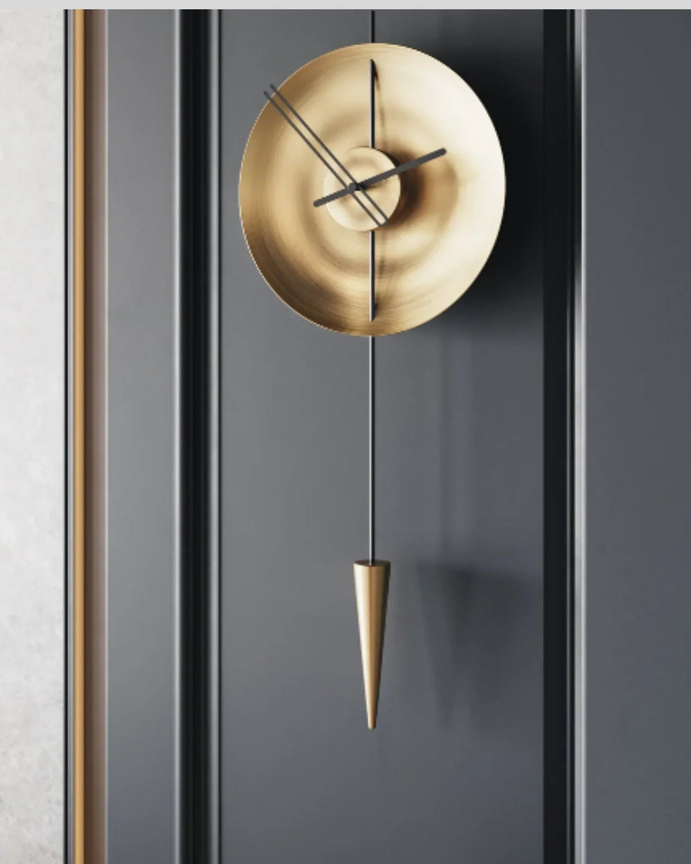 Luxury pendulam Golden wall clock