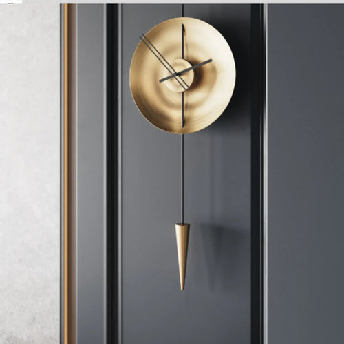 Luxury pendulam Golden wall clock