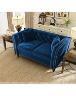 Bloomart Mulch Rectangular Arm Loveseat 2 Seater Sofa Walnut Legs)