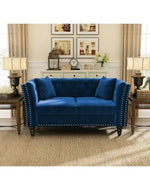 Bloomart Mulch Rectangular Arm Loveseat 2 Seater Sofa Walnut Legs)