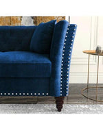 Bloomart Mulch Rectangular Arm Loveseat 2 Seater Sofa Walnut Legs)