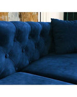 Bloomart Mulch Rectangular Arm Loveseat 2 Seater Sofa Walnut Legs)