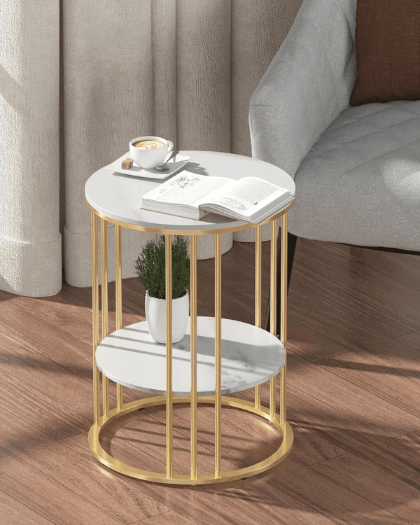 Metal Round End Table
