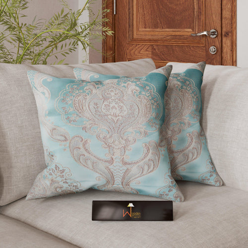 Fabrahome Square Handmade Velvet Fabric Cushion Cover (Pack of 2 ) - Bloomart