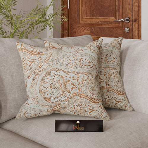 Fabrahome Reposa Floral Print Velvet Fabric Cushion Cover - Bloomart