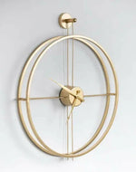 Double Ring Gold Wall Clock