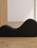 Modern Armless Wooden Chaise Lounge for Lounging, Yoga, and Stretching ( Black )