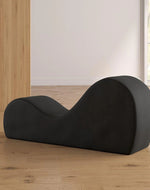 Modern Armless Wooden Chaise Lounge for Lounging, Yoga, and Stretching ( Black )