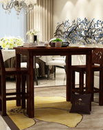Fantasía Wooden Bar Table Set in Provincial Teak Finish