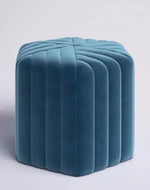 Bloomart Lucid Hexagonal Shape Solid Wood Pouf Ottoman Stool
