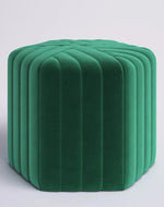 Bloomart Lucid Hexagonal Shape Solid Wood Pouf Ottoman Stool