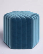 Bloomart Lucid Hexagonal Shape Solid Wood Pouf Ottoman Stool