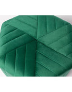 Bloomart Lucid Hexagonal Shape Solid Wood Pouf Ottoman Stool
