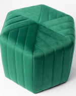 Bloomart Lucid Hexagonal Shape Solid Wood Pouf Ottoman Stool