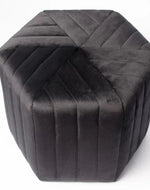 Bloomart Lucid Hexagonal Shape Solid Wood Pouf Ottoman Stool