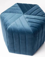 Bloomart Lucid Hexagonal Shape Solid Wood Pouf Ottoman Stool