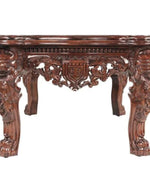 Handmade Carving Mahogany Finish Coffee Table