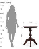 Teak Wood Round Carved Table Corner Side Table