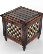 Beautiful Antique Wooden Stool with Storage for Living and Bedroom