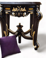 Graceful Carved Round Table in Premium Teak Wood