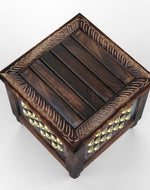 Beautiful Antique Wooden Stool with Storage for Living and Bedroom