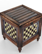 Beautiful Antique Wooden Stool with Storage for Living and Bedroom
