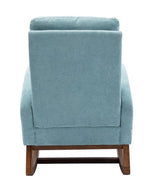 Wooden Glider Rocking Chair (Blue)