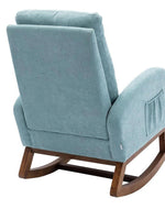 Wooden Glider Rocking Chair (Blue)