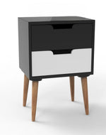 Look Bedside Table with Two Drawers