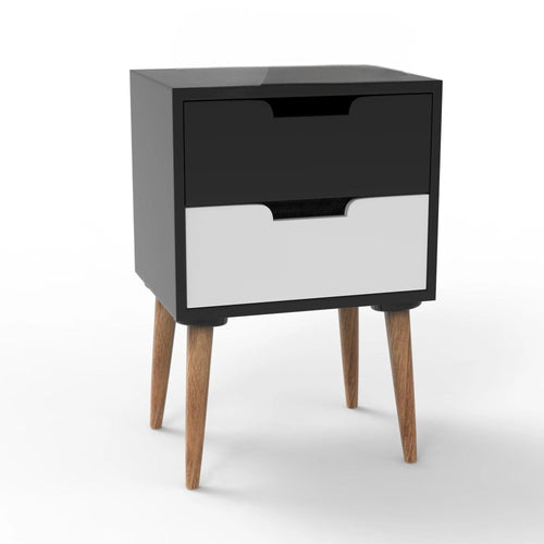 Look Bedside Table with Two Drawers