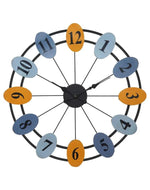 Colorfull Oval Circle Wall Clock
